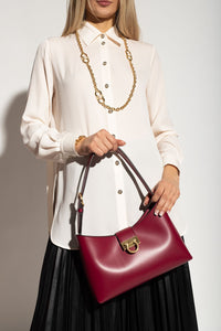 Ferragamo Leather Trifolio Shoulder Bag