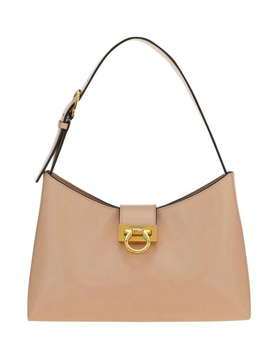 Ferragamo Leather Trifolio Shoulder Bag hover