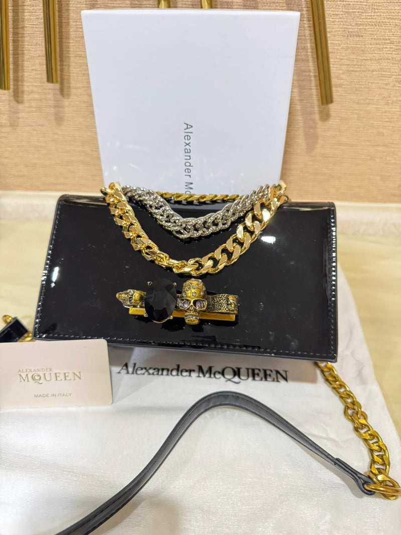 Alexander McQueen Jeweled Satchel Bag
