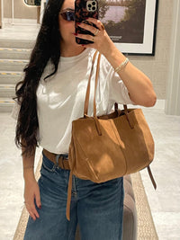 POLÈNE Cyme Handbag in Suede