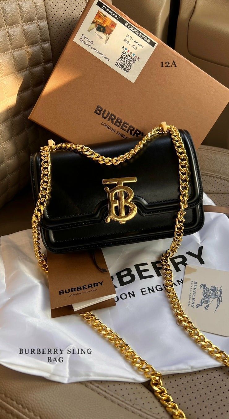 Burberry Leather Chain TB Bag