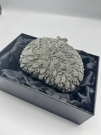 Flower Rhinestone Clutch Bag