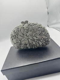 Flower Rhinestone Clutch Bag