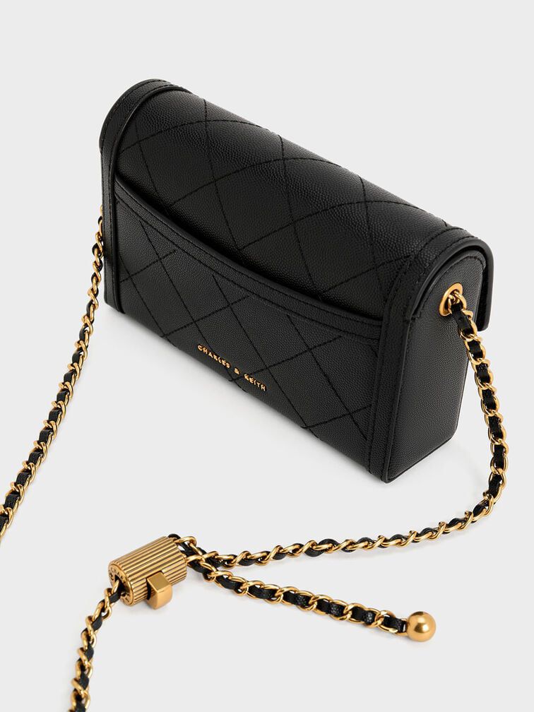Charles & Keith Tallulah Quilted Push-Lock Clutch