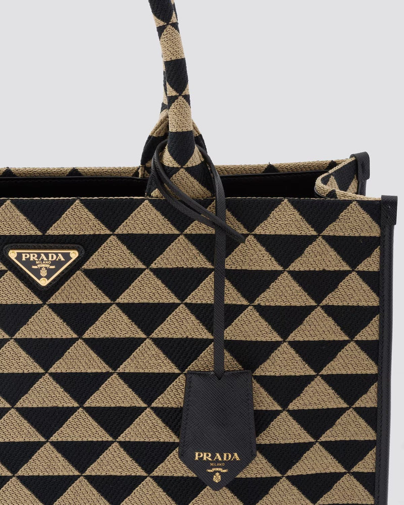 Prada – Symbole Embroidered Fabric Tote