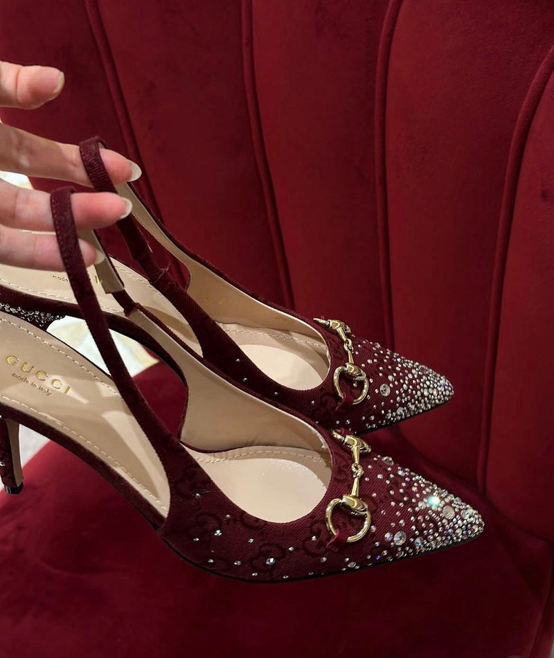 Gucci Women's slingback pump with crystal Horsebit