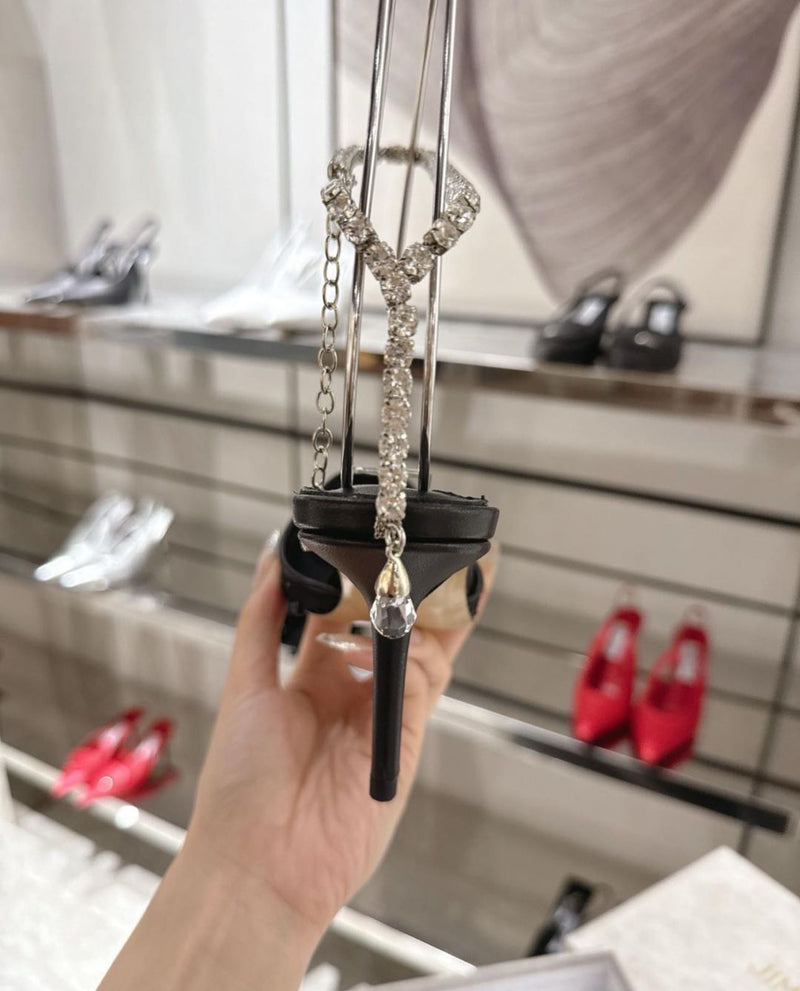 Jimmy Choo Saeda 85  White Crystal Mesh Pumps