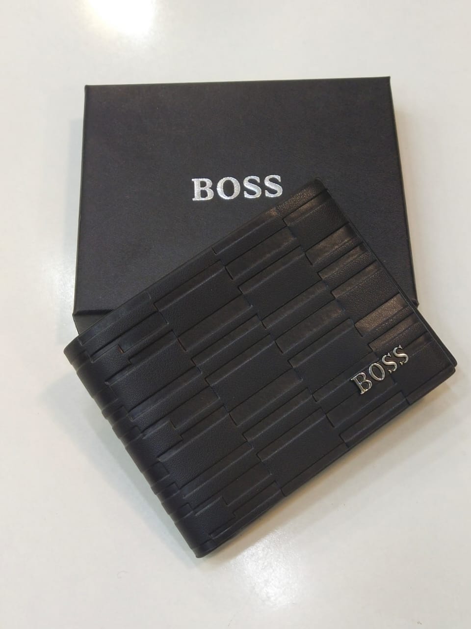 BOSS – Wallet with Silver-Foil Logo Print