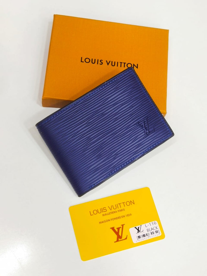 Louis Vuitton – Bi-Fold Wallet (Blue Ridged Texture)