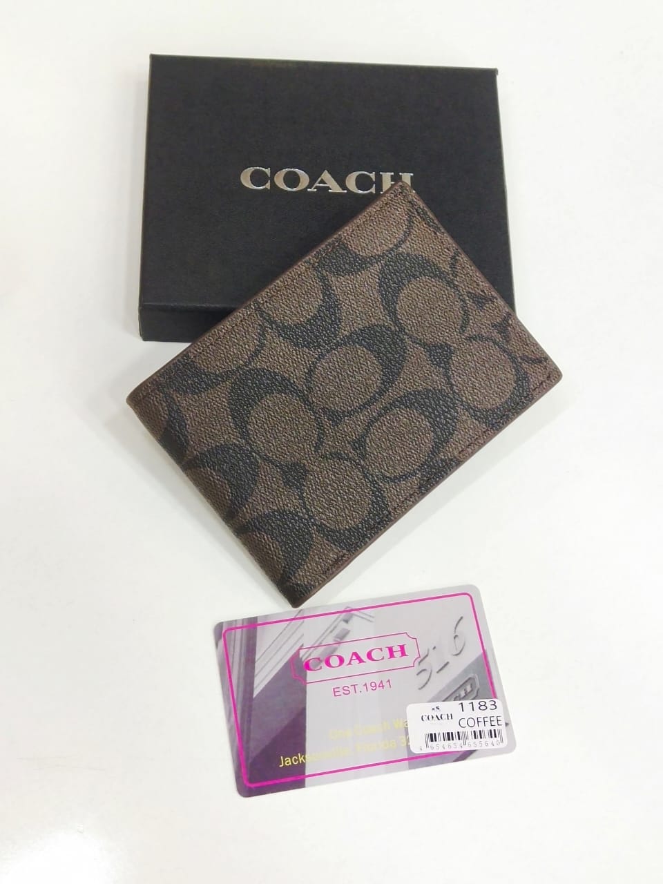 Coach – Compact ID Wallet (Signature Canvas)