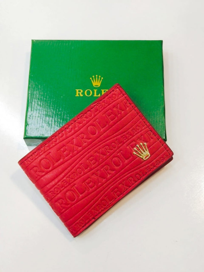 Rolex – Leather Bi-Fold Wallet (Red)