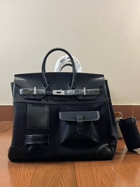 HERMES HAC Birkin 40 Cargo Noir Palladium Hardware