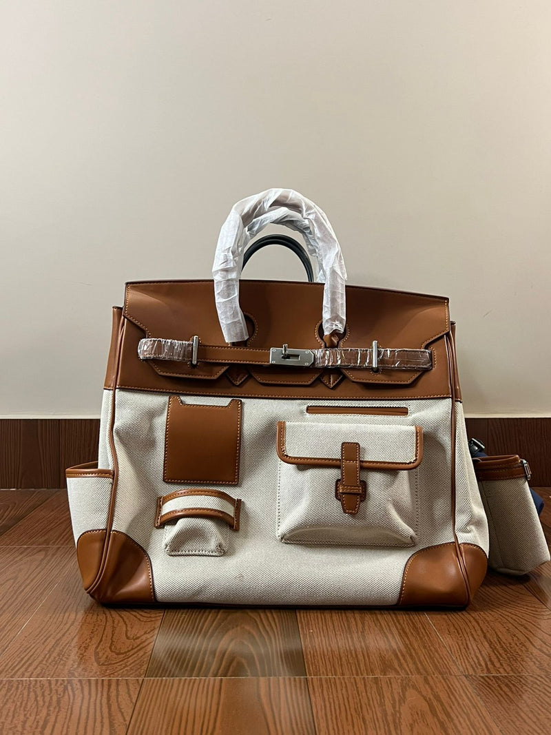 HERMES HAC Birkin 40 Cargo Noir Palladium Hardware