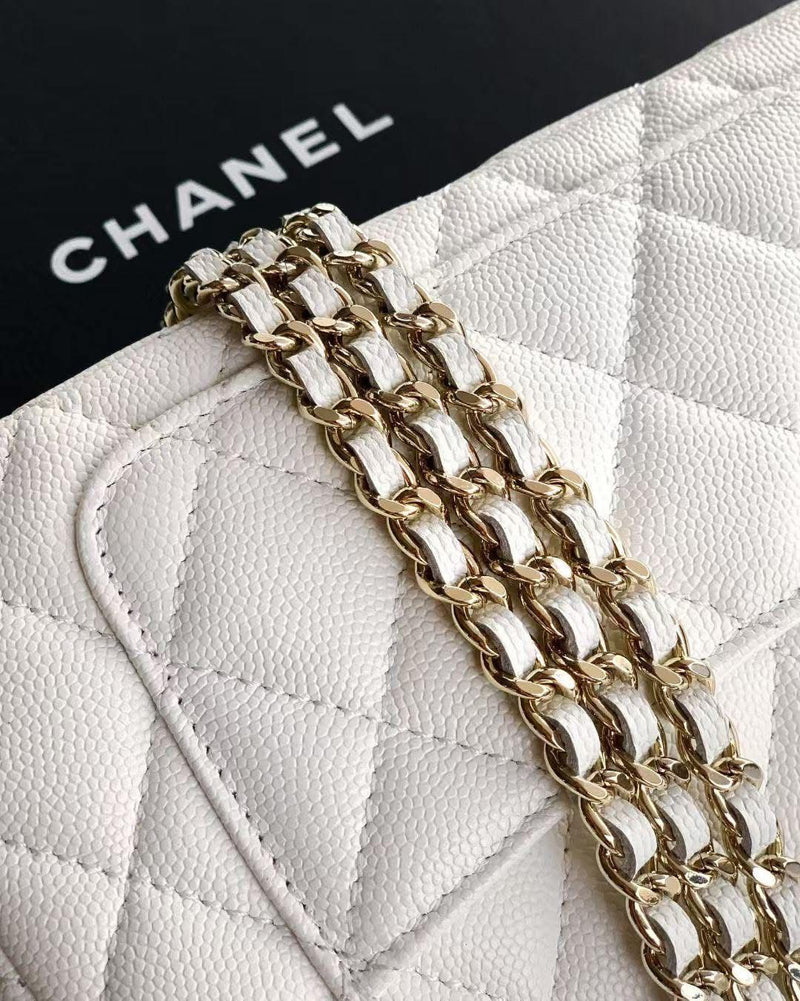 Chanel 25A Double Chain Bag Caviar