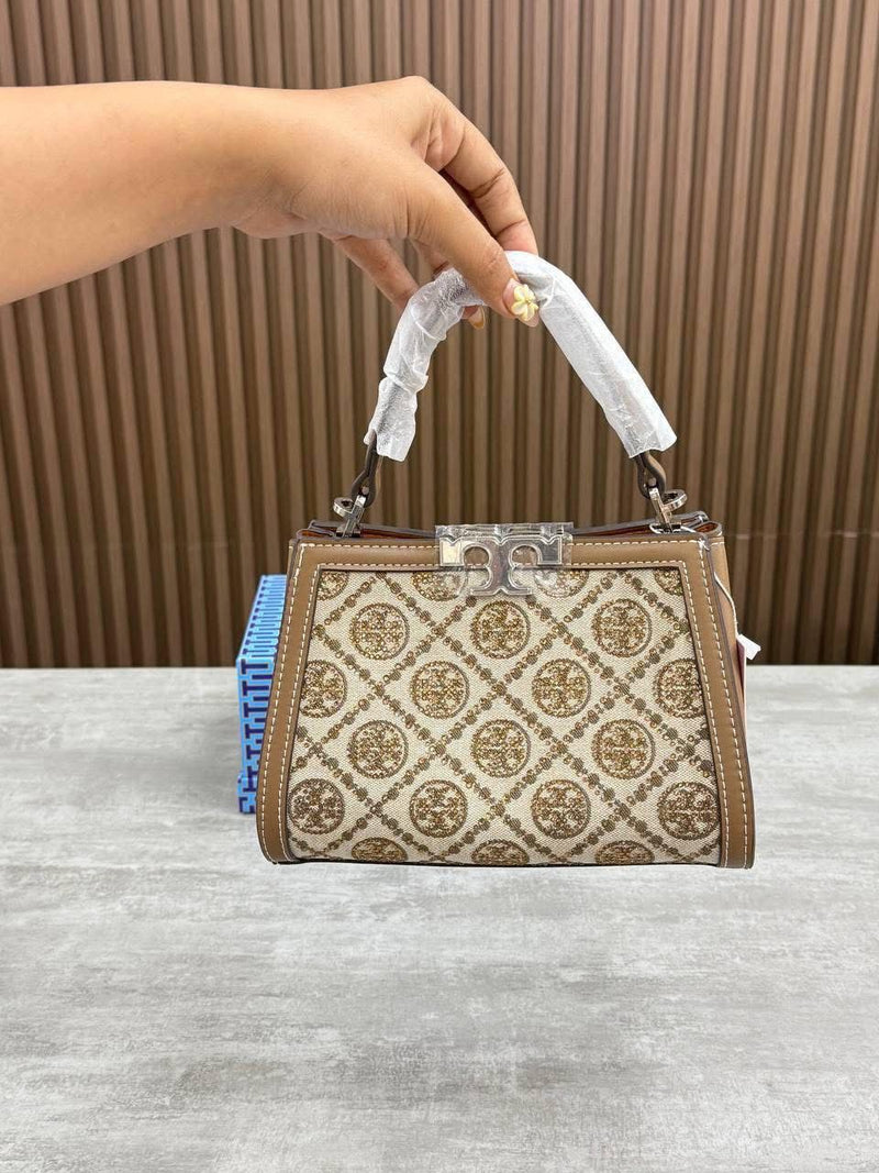 Tory Burch  T Monogram Studded Jacquard Bag