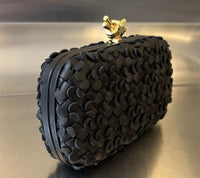 Bottega Veneta – Knot Intrecciato Leather Minaudière Clutch