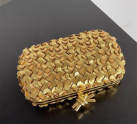 Bottega Veneta – Knot Intrecciato Leather Minaudière Clutch