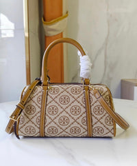TORY BURCH T MONOGRAM PETITE BARREL BAG