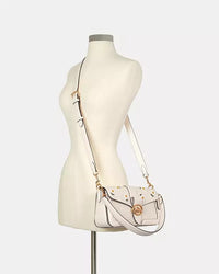COACH Georgie Shoulder Bag In Colorblock Signature Canvas & Daisy Embroidery