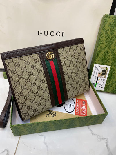 GUCCI SIGNATURE POCHETTE CLUTCH FOR MEN
