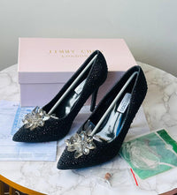 Jimmy Choo Alia crystal-covered pointy-toe pumps
