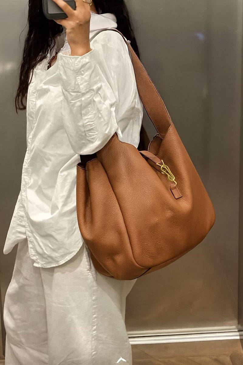 YVES SAINT LAUREN LE 5 À 7 BEA IN GRAINED LEATHER