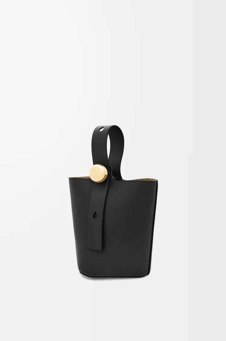 LOEWE Mini Pebble bucket in smooth calfskin