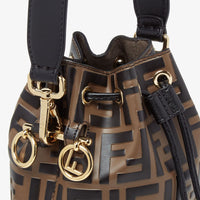 FENDI Mon Tresor Brown leather mini-bag
