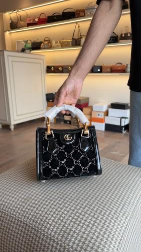 Gucci Diana Crystals Small Tote Bag hover