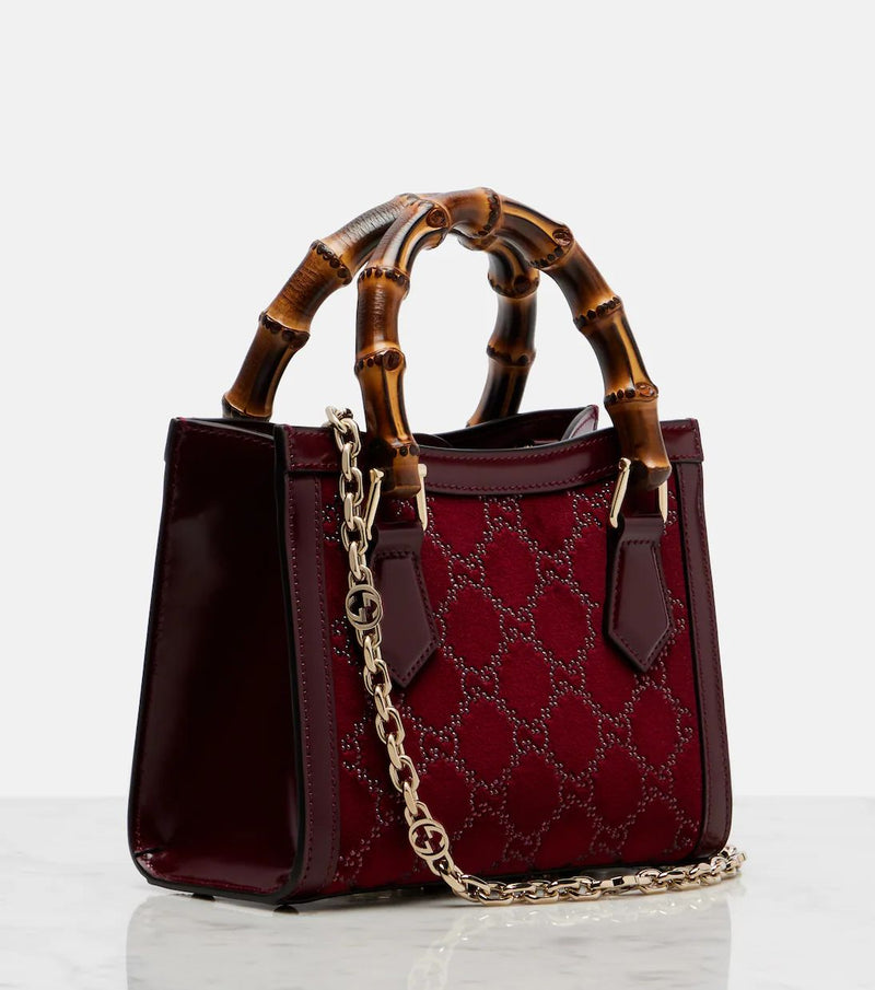 Gucci Diana Crystals Small Tote Bag