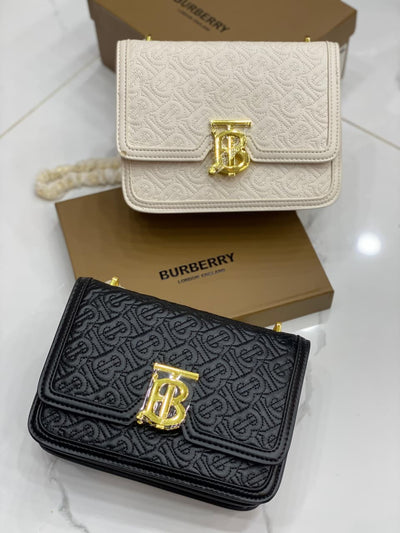 Burberry Mini TB Quilted Crossbody Bag hover
