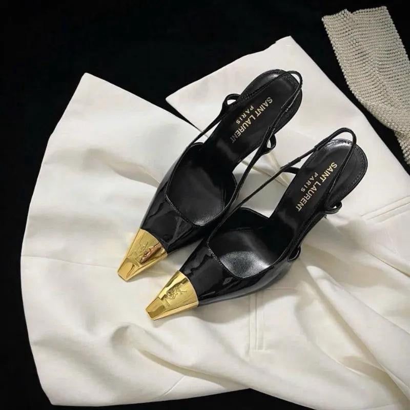YSL JEANNE slingback pumps in smooth leather