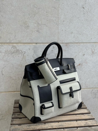 HERMES HAC Birkin 40 Cargo Noir Palladium Hardware hover