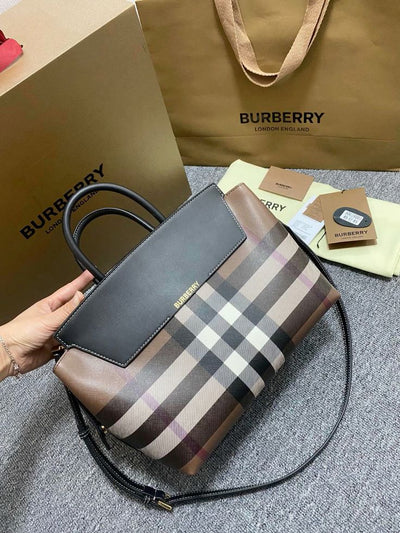 BURBERRY Catherine medium cotton-blend tote bag hover