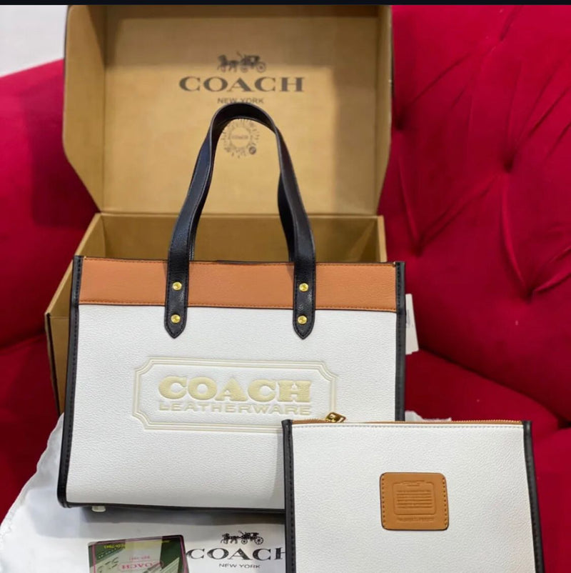 Coach Field Tote 22 In Colorblock With Coach Badge