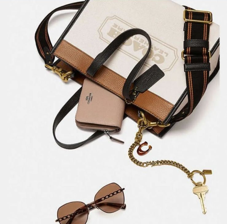 Coach Field Tote 22 In Colorblock With Coach Badge