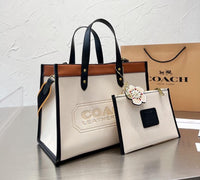 Coach Field Tote 22 In Colorblock With Coach Badge