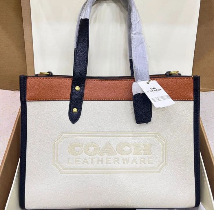 Coach Field Tote 22 In Colorblock With Coach Badge