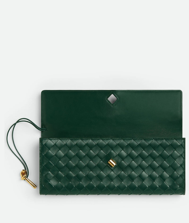 Bottega Veneta Andiamo Top Handle Bag {GREEN }