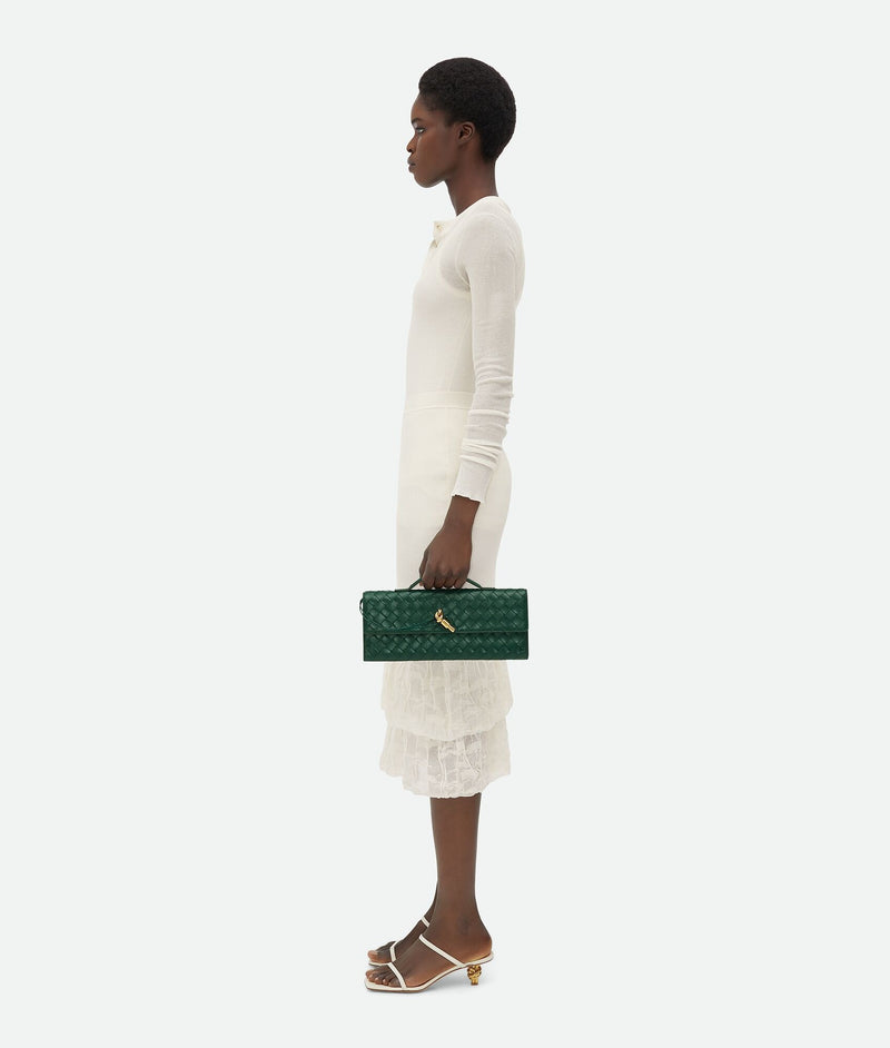 Bottega Veneta Andiamo Top Handle Bag {GREEN }